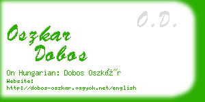 oszkar dobos business card